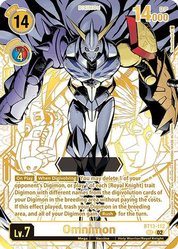 Omnimon (Rare Pull) [BT13-112] [World Convergence] Foil