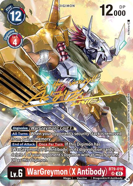 WarGreymon (X Antibody) (Rare Pull) [BT9-016] [World Convergence] Foil