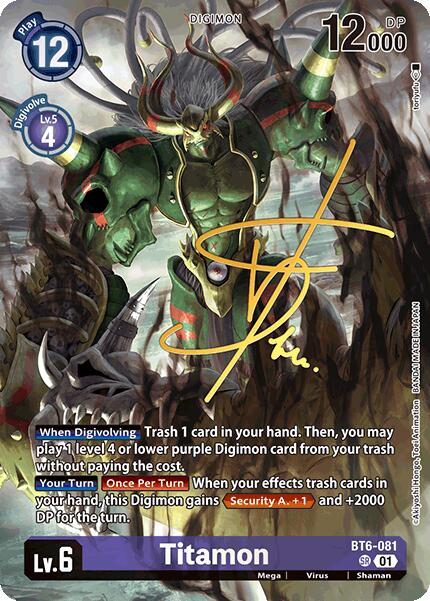 Titamon (Rare Pull) [BT6-081] [World Convergence] Foil