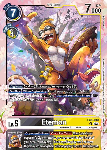 Etemon (Regulation Battle Vol. 1) [EX5-048 U] [Animal Colosseum] Foil