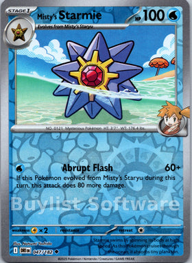 Misty's Starmie [047/182] [Destined Rivals] Reverse Holofoil