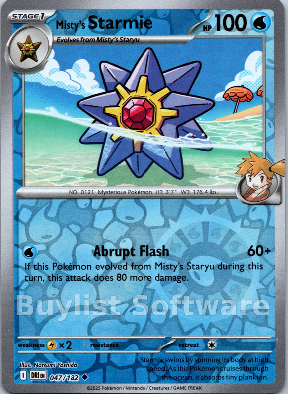 Misty's Starmie [047/182] [Destined Rivals] Reverse Holofoil
