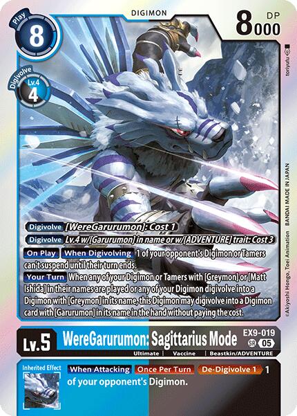 WereGarurumon: Sagittarius Mode [EX9-019] [Versus Monsters] Foil
