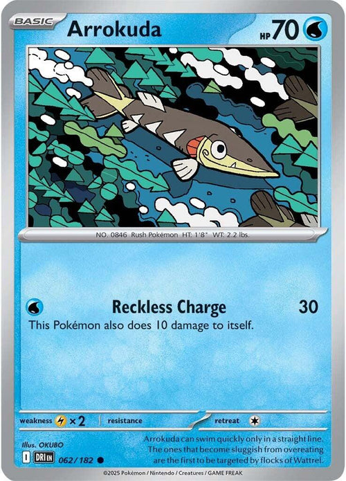 Arrokuda [062/182] [Destined Rivals] Reverse Holofoil