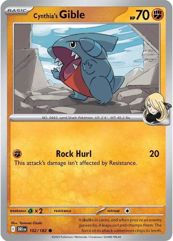 Cynthia's Gible [102/182] [Destined Rivals] Reverse Holofoil