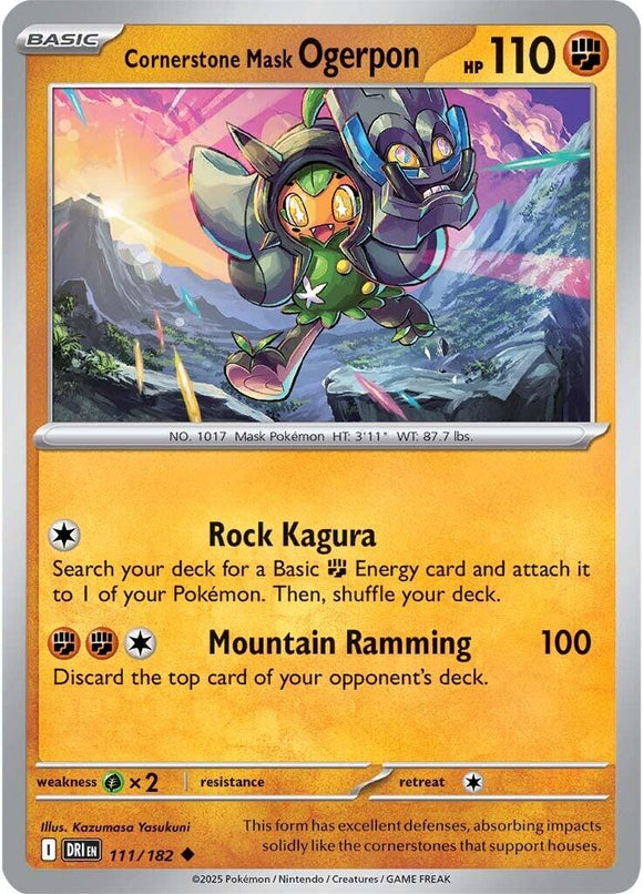 Cornerstone Mask Ogerpon [111/182] [Destined Rivals] Reverse Holofoil