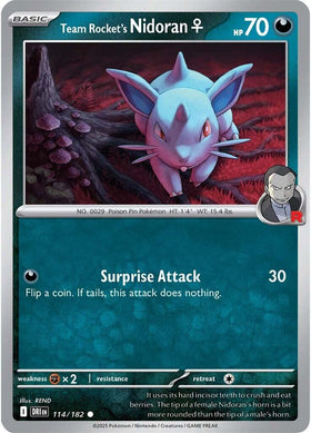 Team Rocket's Nidoran F [114/182] [Destined Rivals] Reverse Holofoil