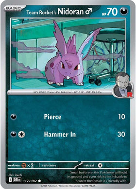 Team Rocket's Nidoran M [117/182] [Destined Rivals] Reverse Holofoil