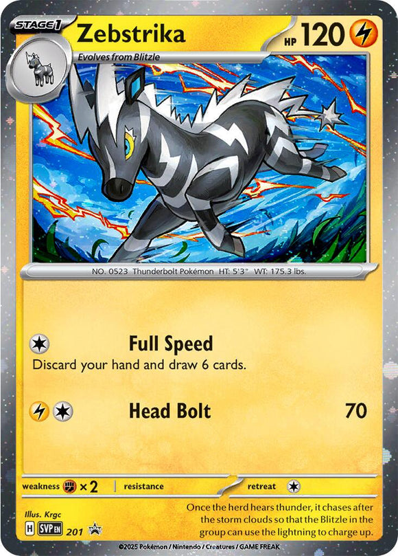 Zebstrika (Cosmos Holo) [201] [Scarlet & Violet Promo Cards] Holofoil