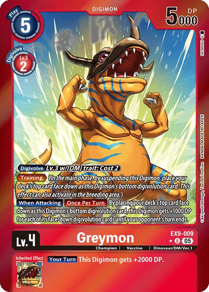 Greymon (Limited Foil) [EX9-009 U] [Versus Monsters] Foil