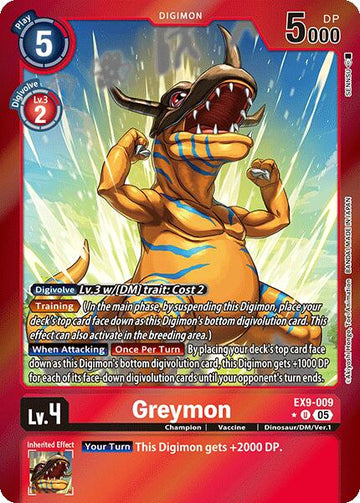 Greymon (Limited Foil) [EX9-009] [Versus Monsters] Foil