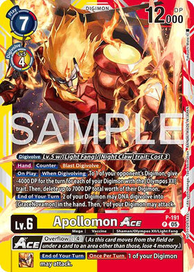 Apollomon ACE (Time Stranger Demo Deck) [P-191 P] [Digimon Demo Deck Exclusive Cards]