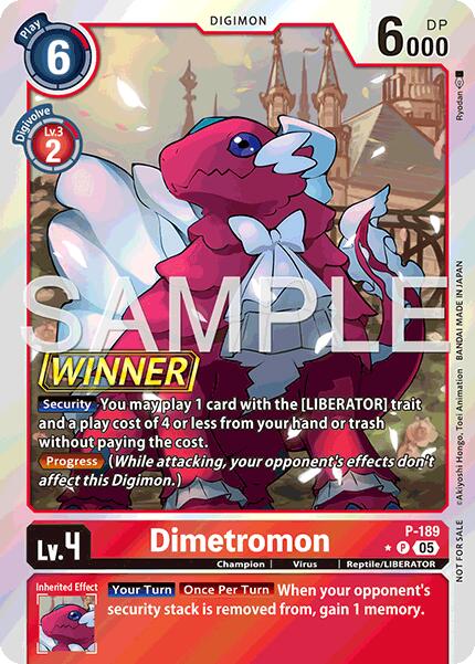 Dimetromon (Store Tournament 2025 Vol.3 Winner Pack) [P-189 P] [Digimon Promotion Cards] Foil