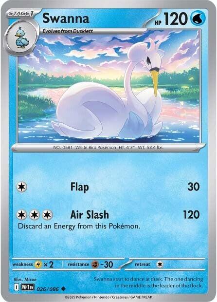 Swanna [026/086] [White Flare] Reverse Holofoil