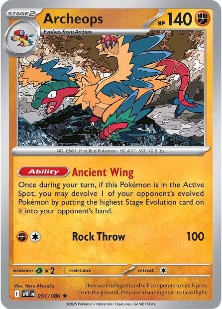 Archeops [051/086] [White Flare] Reverse Holofoil