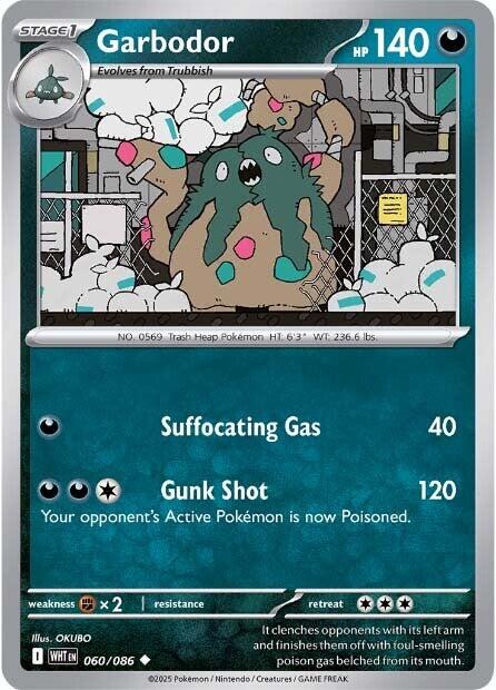 Garbodor [060/086] [White Flare] Reverse Holofoil