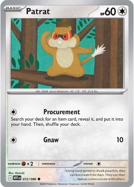 Patrat [072/086] [White Flare] Reverse Holofoil