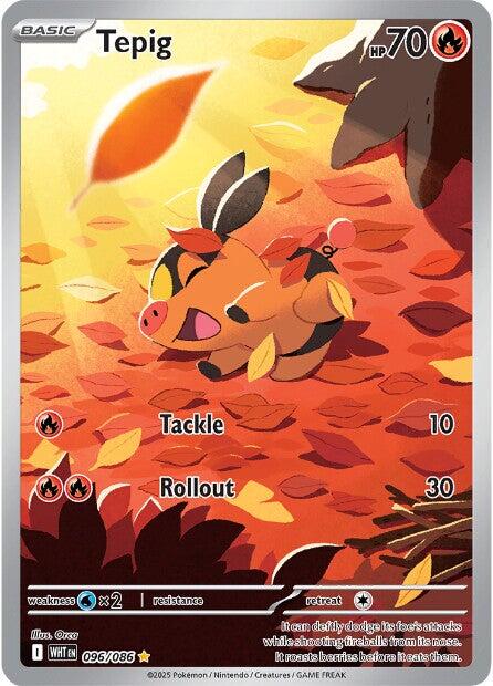 Tepig [096/086] [White Flare] Holofoil
