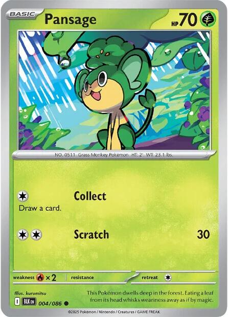 Pansage [004/086] [Black Bolt]