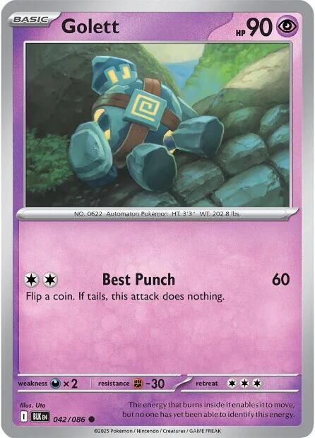 Golett [042/086] [Black Bolt] Reverse Holofoil