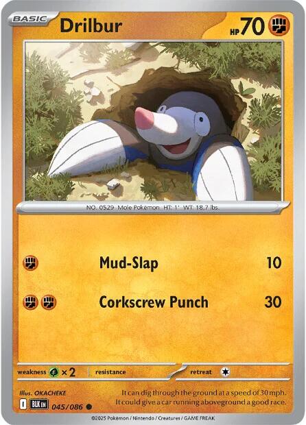 Drilbur [045/086] [Black Bolt]