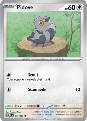 Pidove [071/086] [Black Bolt] Reverse Holofoil