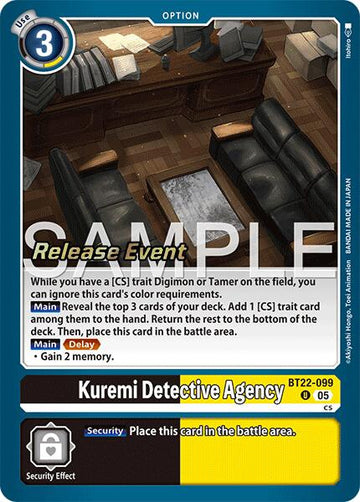 Kuremi Detective Agency [BT22-099] [Cyber Eden Release Event Cards] Foil