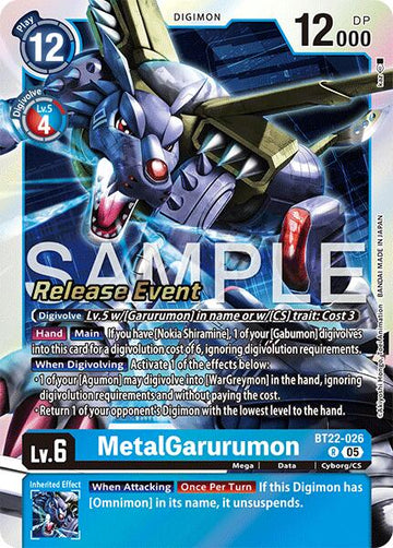 MetalGarurumon [BT22-026] [Cyber Eden Release Event Cards] Foil