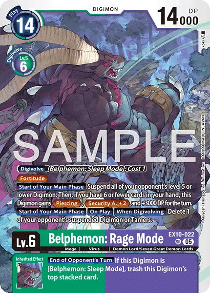 Belphemon: Rage Mode [EX10-022] [Sinister Order] Foil
