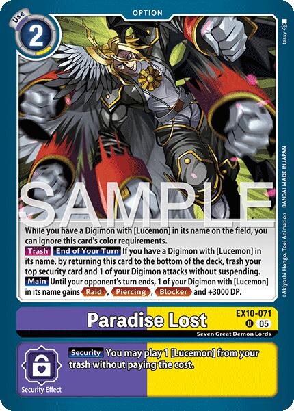 Paradise Lost [EX10-071] [Sinister Order]