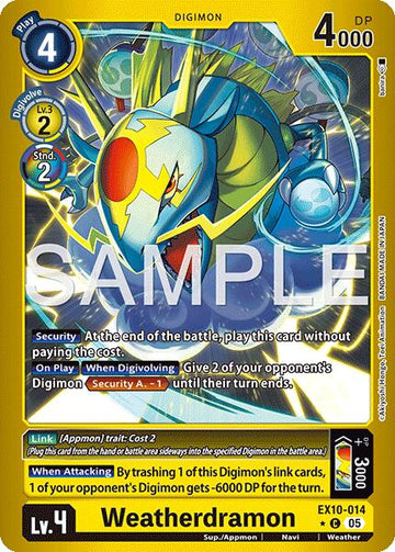 Weatherdramon (Limited Foil) [EX10-014] [Sinister Order] Foil