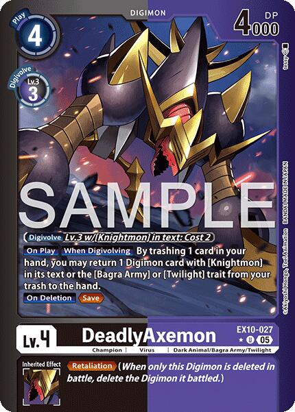 DeadlyAxemon (Limited Foil) [EX10-027] [Sinister Order] Foil