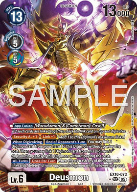 Deusmon (Alternate Art) [EX10-073] [Sinister Order] Foil