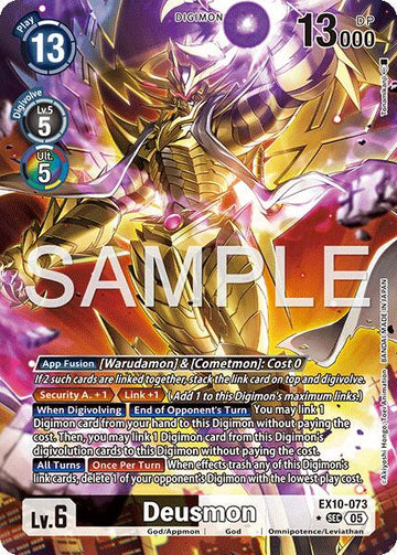 Deusmon (Alternate Art) [EX10-073] [Sinister Order] Foil