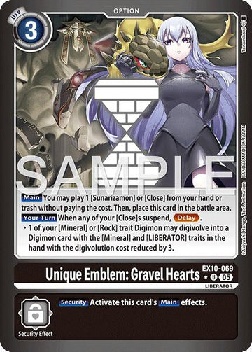Unique Emblem: Gravel Hearts (Limited Foil) [EX10-069] [Sinister Order] Foil