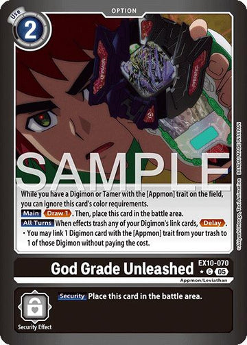 God Grade Unleashed (Limited Foil) [EX10-070 C] [Sinister Order] Foil