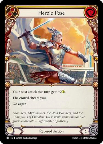 Heroic Pose (Yellow) [SUP058] [Super Slam] Rainbow Foil