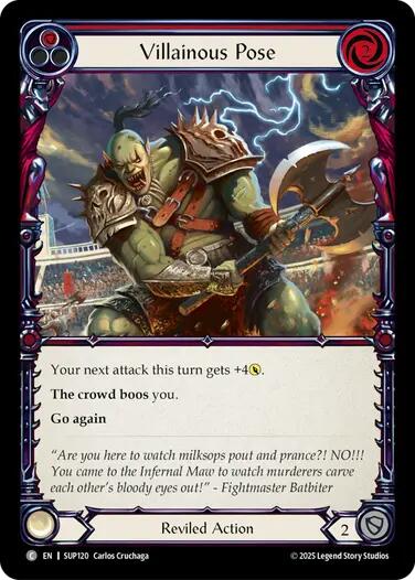 Villainous Pose (Red) [SUP120] [Super Slam] Rainbow Foil
