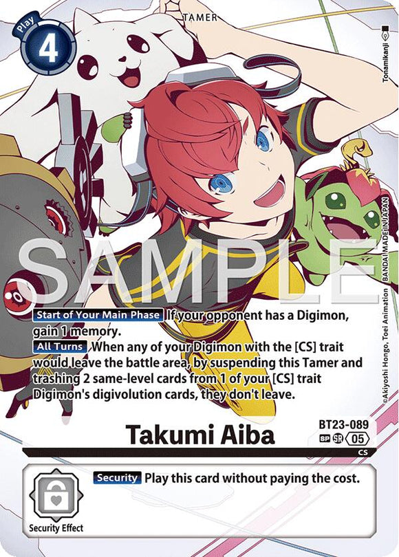 Takumi Aiba (SP) [BT23-089] [Hackers' Slumber] Foil