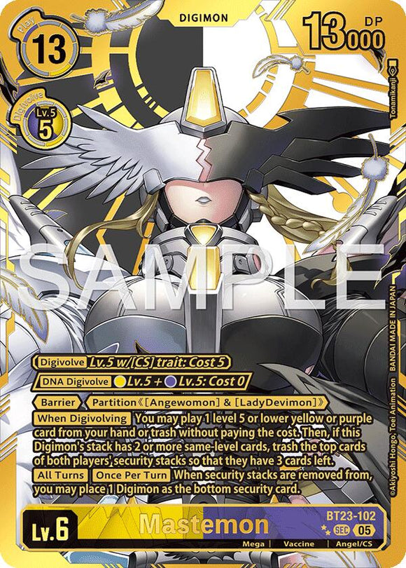 Mastemon (Rare Pull) [BT23-102] [Hackers' Slumber] Foil