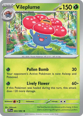 Vileplume [003/094] [Phantasmal Flames] Reverse Holofoil