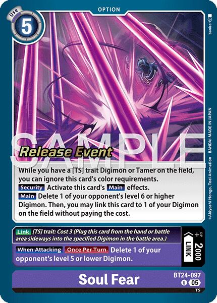 Soul Fear [BT24-097 U] [Time Stranger Release Events Cards] Foil