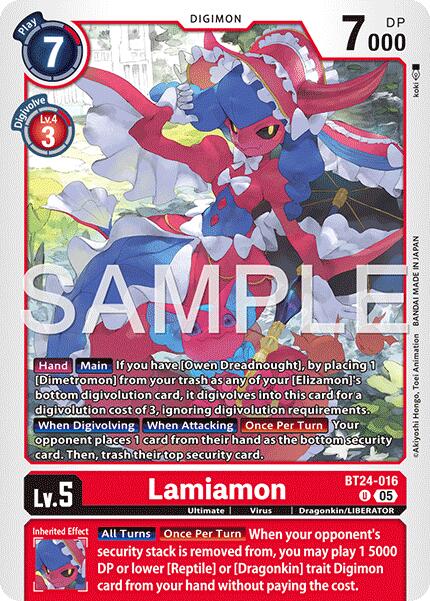 Lamiamon [BT24-016 U] [Time Stranger]