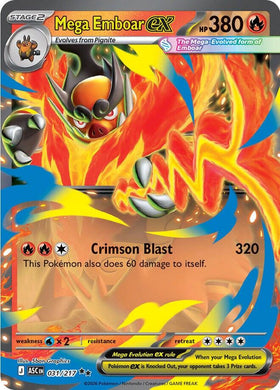 Mega Emboar ex - 031/217 [031/217] [Ascended Heroes] Holofoil