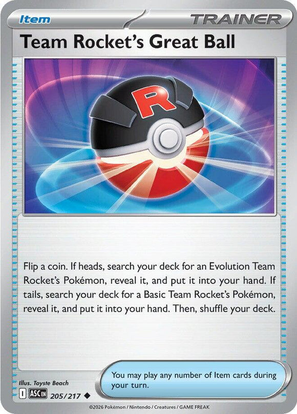 Team Rocket's Great Ball [205/217] [Ascended Heroes] Reverse Holofoil