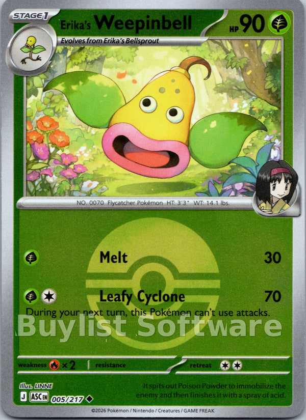 Erika's Weepinbell (Poke Ball) [005/217] [Ascended Heroes] Reverse Holofoil