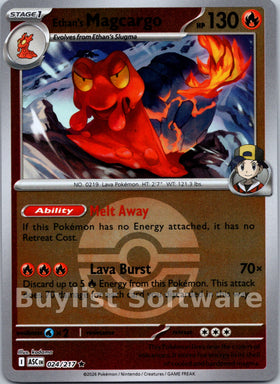 Ethan's Magcargo - 024/217 (Poke Ball) [024/217] [Ascended Heroes] Reverse Holofoil
