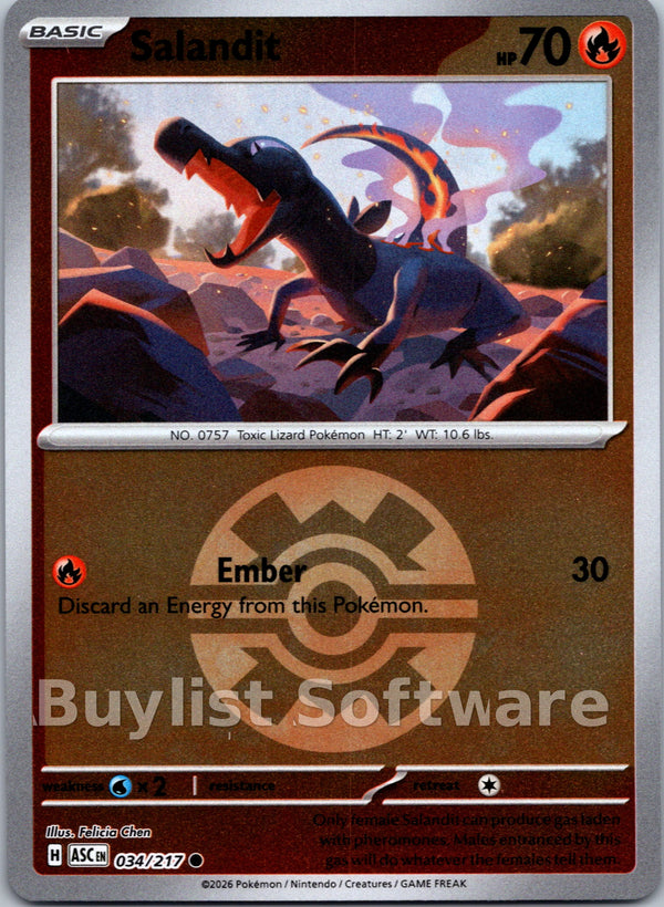 Salandit (Quick Ball) [034/217] [Ascended Heroes] Reverse Holofoil