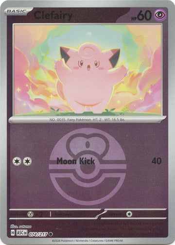 Clefairy (Love Ball) [074/217] [Ascended Heroes] Reverse Holofoil