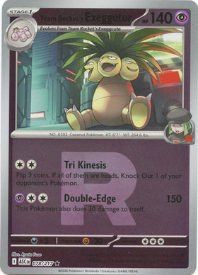 Team Rocket's exeggutor (Team Rocket) [078/217] [Ascended Heroes] Reverse Holofoil